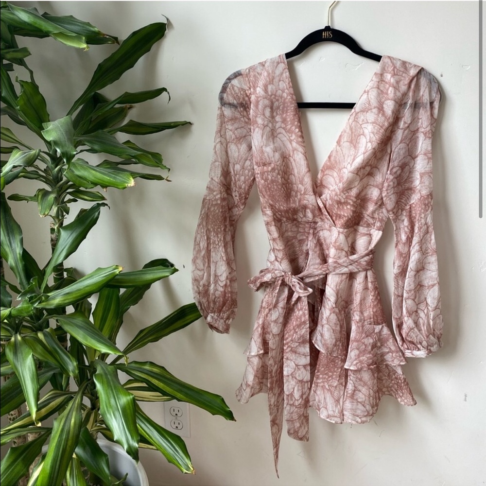 Princess Polly Long Sleeve Light Pink Mini Dress
